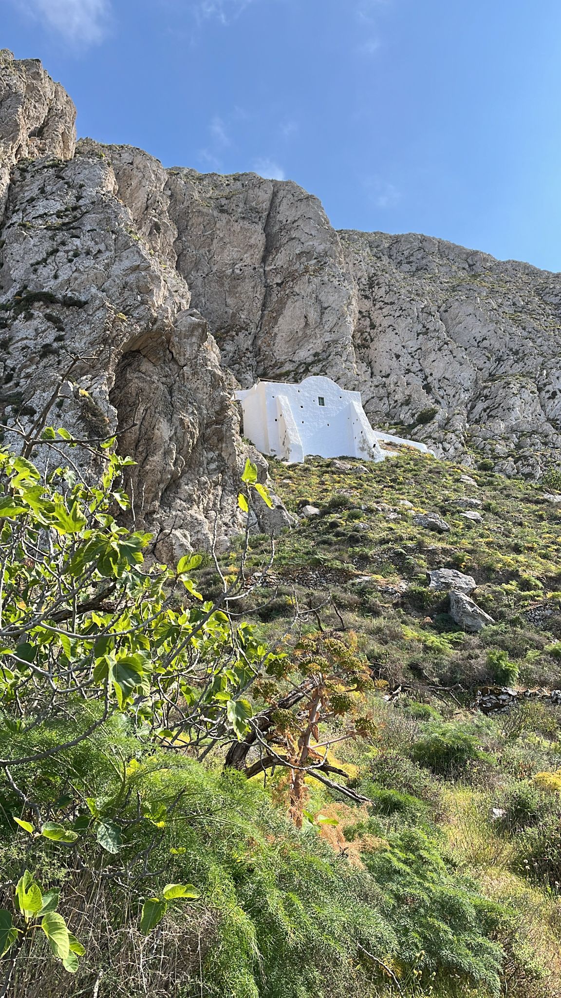 The chapel of Saint George, perched on the mountainside